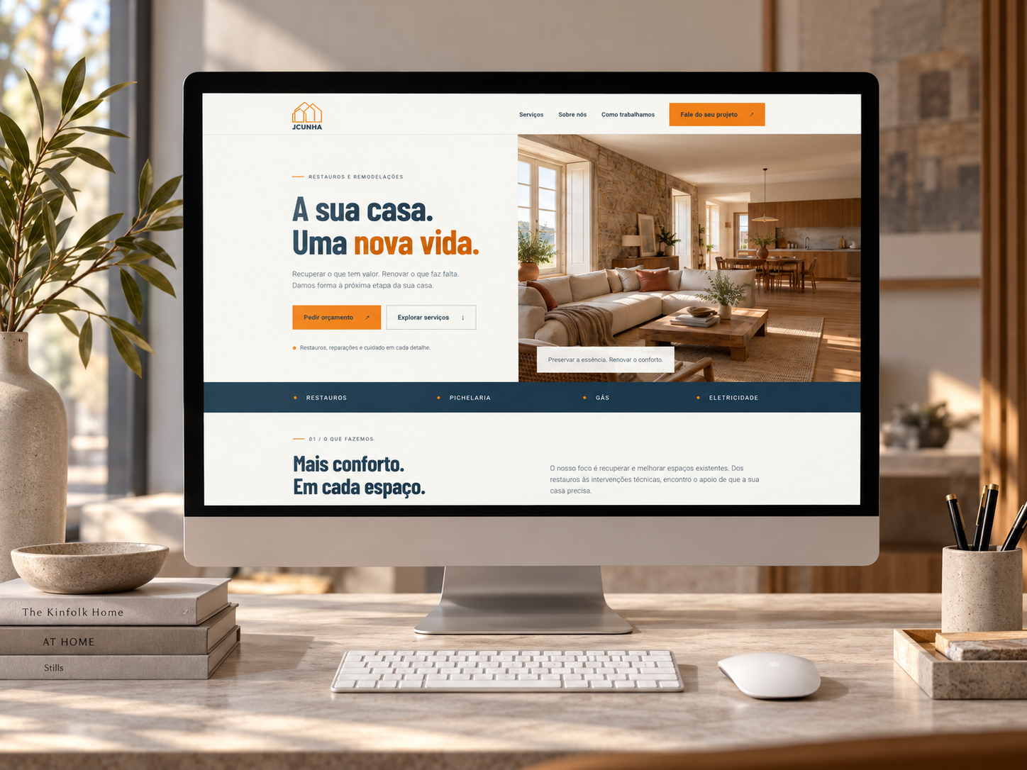 Vista do website JCunha